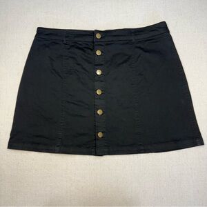BONGO Black Button-Front Skirt - Size Large